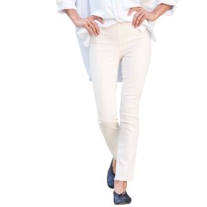 Frank And Eileen DERRY ILLUSION Pull On Jean Creamy White Raw Hem Size 25